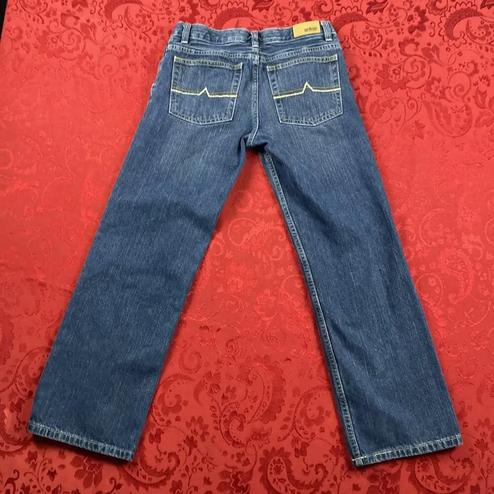 Urban Pipeline Jeans Boys 12 Husky Blue Straight Leg Dark‎ Wash Adjustable Waist